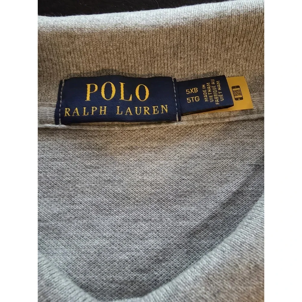 Polo Ralph Lauren Cotton Polo Shirt Men's Big & Tall 3XLT Gray w/ White Pony NWT